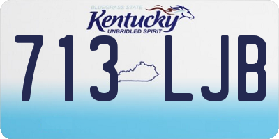 KY license plate 713LJB