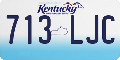 KY license plate 713LJC