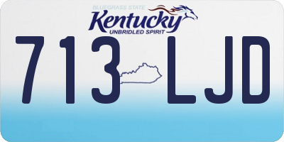 KY license plate 713LJD