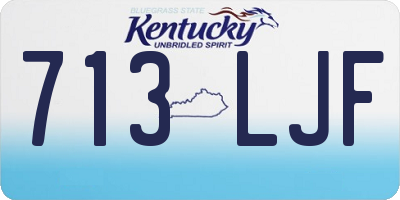 KY license plate 713LJF