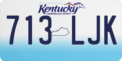 KY license plate 713LJK