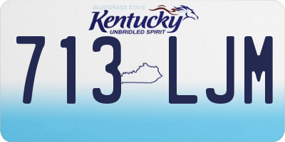 KY license plate 713LJM