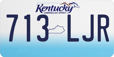 KY license plate 713LJR