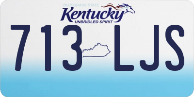 KY license plate 713LJS
