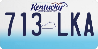 KY license plate 713LKA
