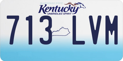 KY license plate 713LVM