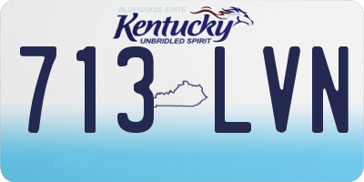 KY license plate 713LVN