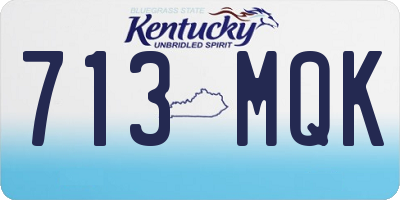 KY license plate 713MQK