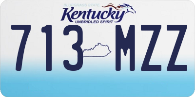 KY license plate 713MZZ