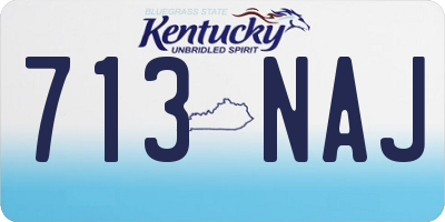 KY license plate 713NAJ