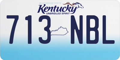 KY license plate 713NBL