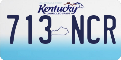KY license plate 713NCR