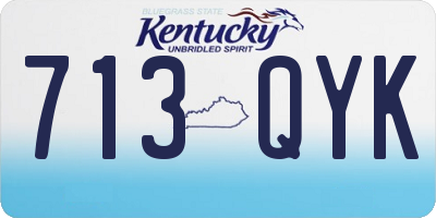 KY license plate 713QYK