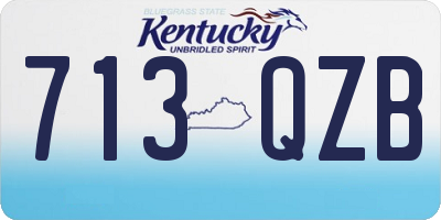 KY license plate 713QZB