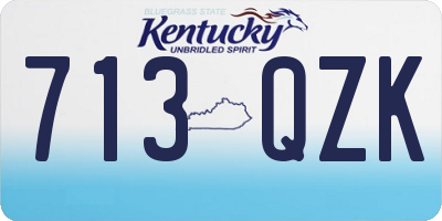 KY license plate 713QZK