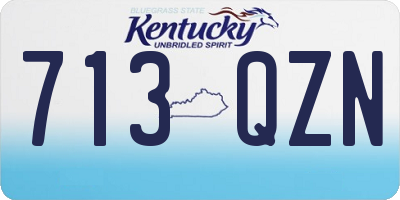 KY license plate 713QZN