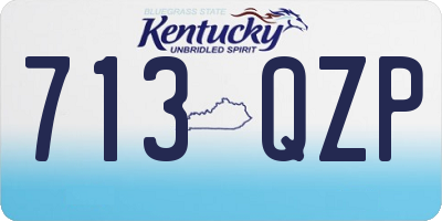 KY license plate 713QZP