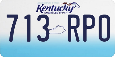 KY license plate 713RPO