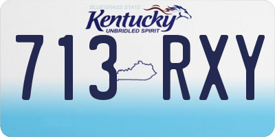 KY license plate 713RXY