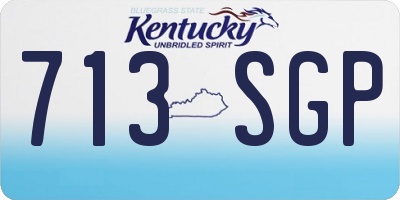 KY license plate 713SGP