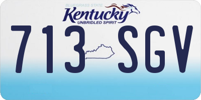 KY license plate 713SGV