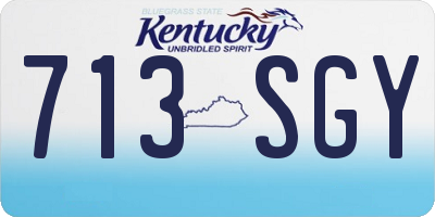 KY license plate 713SGY