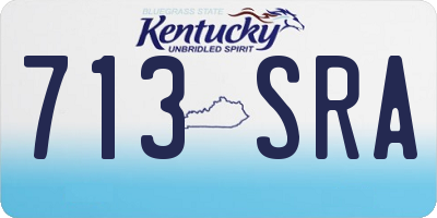 KY license plate 713SRA