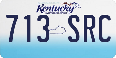 KY license plate 713SRC