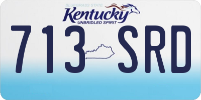 KY license plate 713SRD