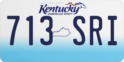 KY license plate 713SRI