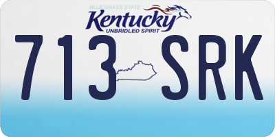 KY license plate 713SRK
