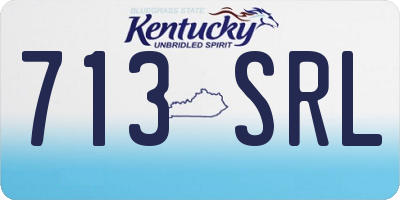KY license plate 713SRL