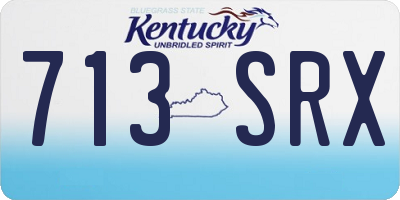 KY license plate 713SRX
