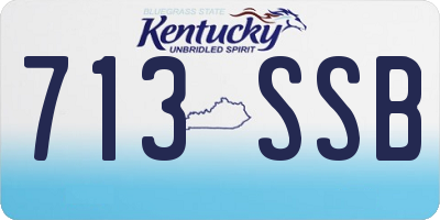 KY license plate 713SSB