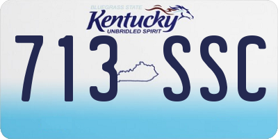 KY license plate 713SSC