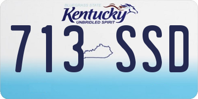 KY license plate 713SSD
