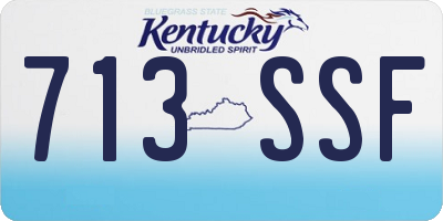 KY license plate 713SSF