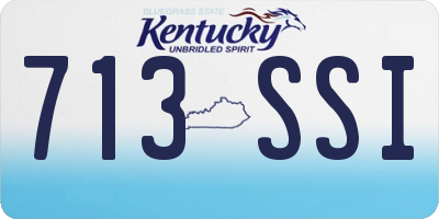 KY license plate 713SSI