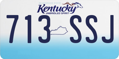 KY license plate 713SSJ
