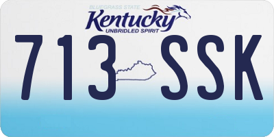 KY license plate 713SSK
