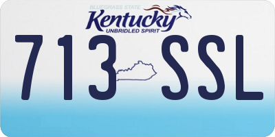 KY license plate 713SSL