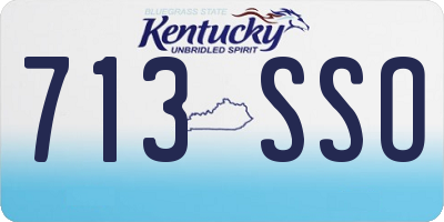 KY license plate 713SSO