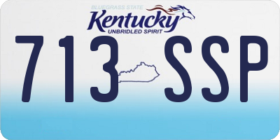KY license plate 713SSP