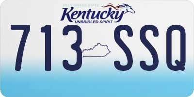 KY license plate 713SSQ