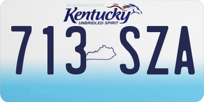 KY license plate 713SZA