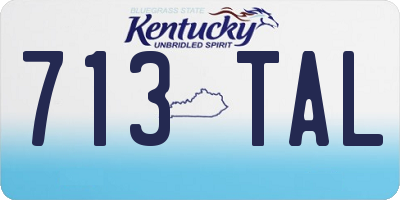 KY license plate 713TAL