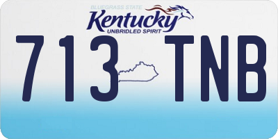 KY license plate 713TNB