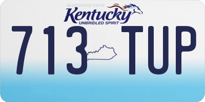 KY license plate 713TUP