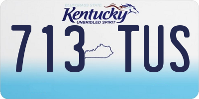 KY license plate 713TUS