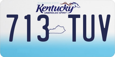 KY license plate 713TUV